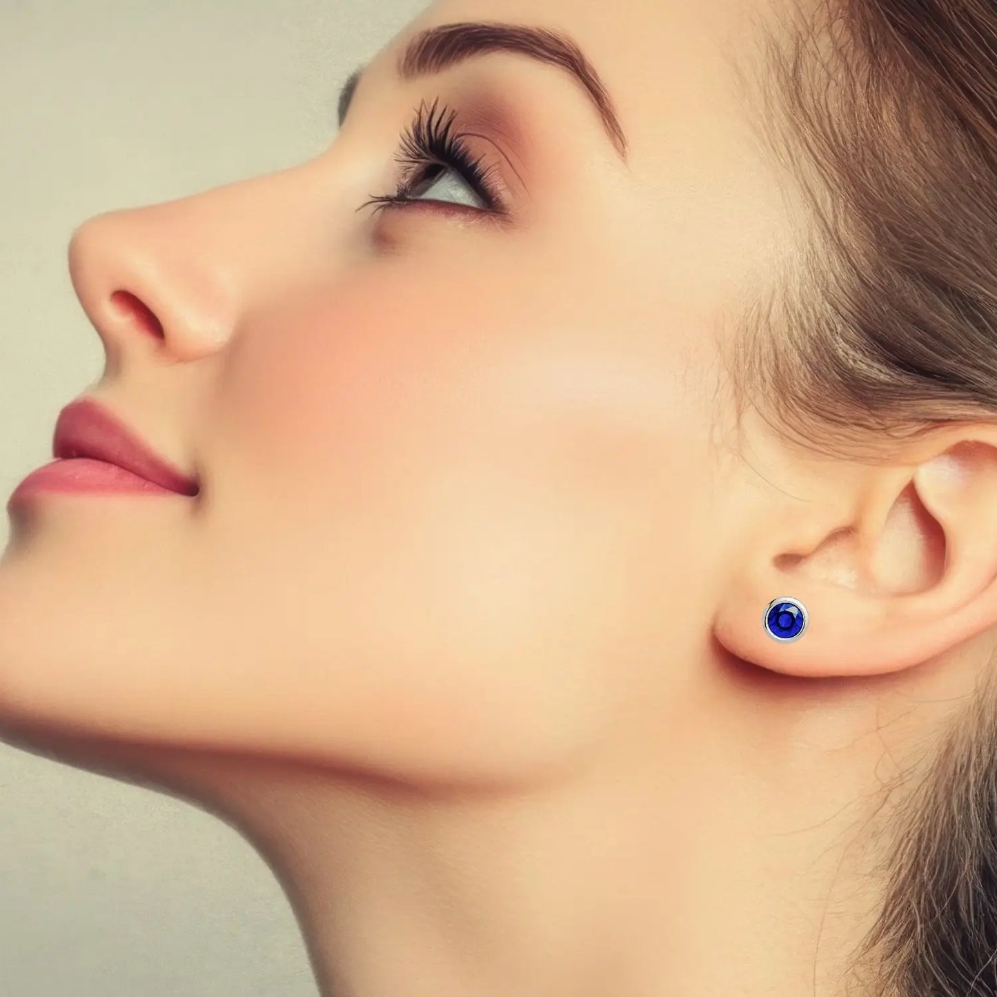 Blue Stud Silver Earrings My Store