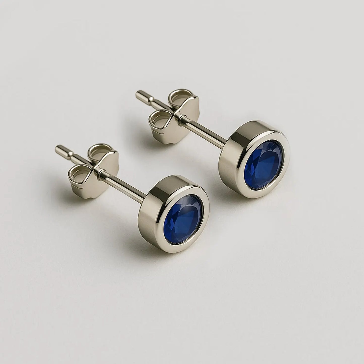 Blue Stud Silver Earrings My Store