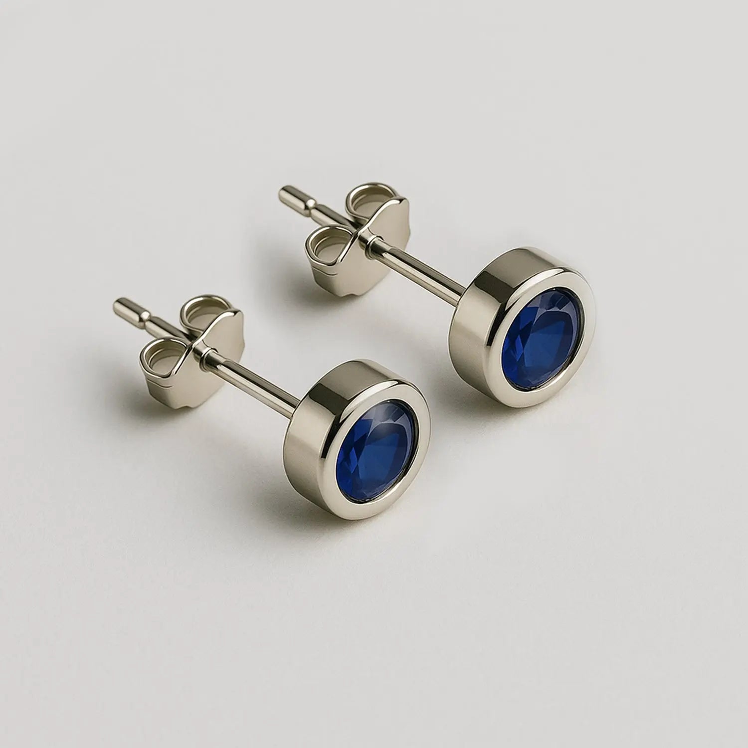 Blue Stud Silver Earrings My Store