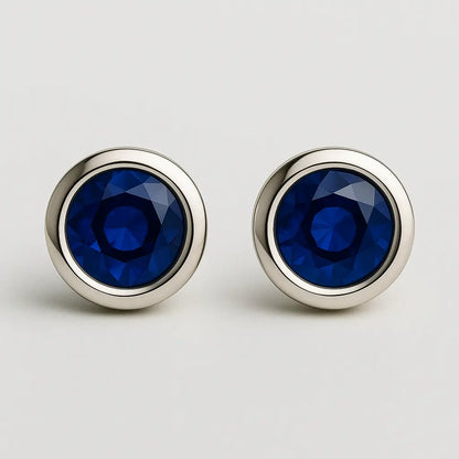 Blue Stud Silver Earrings My Store